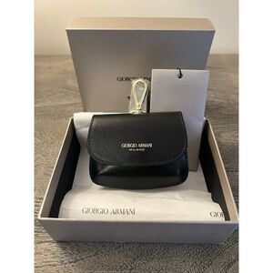 Giorgio Armani La Prima Palmellato Leather Mini Charm Bag